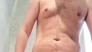 Hung uncut pierced cock spunks