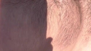 At The Nude🏖️👙 Beach. Putting on a Sunscreen Cream💦 Teasing😈
