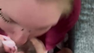 Slut tells her bf shes going to work just to suck dick