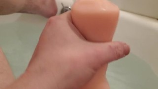 Big dick goes through double sided pocket pussy