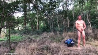 Naked Dude Cruisung in the Woods