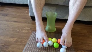 ManToes Puts His Balls Away