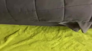 Jerking off stand up cumshot