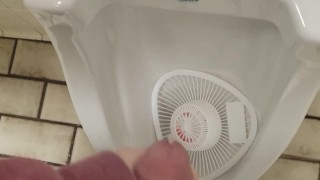 Chubby Boy Cumming In Public Restroom