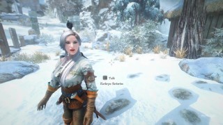 Serana vs Ciri grow contest (Part 1) - Skyrim GTS