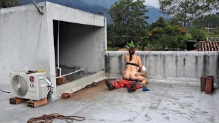 the employee sucks the maintenance man Part 2 how rich he rides on top of my cock