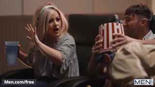 Men - Dante Colle Masturbates Near Michael & His GF In The Movie Theater While They Are Watching Him