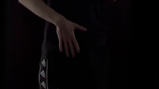 my twinky stepbrother jerks off and cums while moaning my name