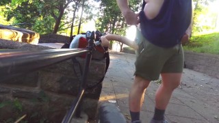 Using a dildo in public