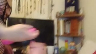 Texassunshyne's PnpPawg Sunshyne vibrator in ass while sucking TexasBWC!