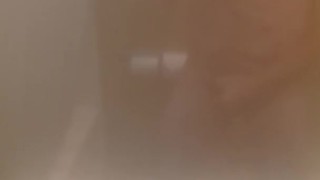 Masturbating and a steamy mirror