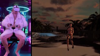 Playing cuckold in VR game Villa training by citor3. Femdom in virtual reality
