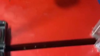 Quick Mirror wank and cum