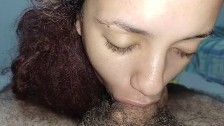 popping the thick and big dick in my mouth of big lips,blowjob wet🍆💦🤤😋