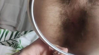 CLOSE UP Showing off my big Anus gape hole dripping with cum yummmy
