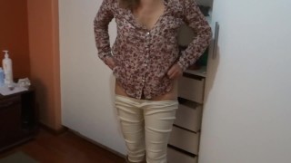 I get home excited and I start showing off and playing in front of the maid's husband, I need to fuc