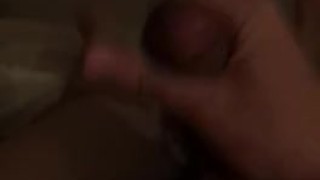 Cumming and moaning heavily in the dark