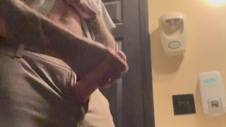 Quick Jerk & Cum In Bathroom At Work Cum With Me Bro