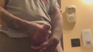 Quick Jerk & Cum In Bathroom At Work Cum With Me Bro