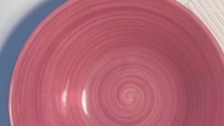 Cumshot in Plate from Neighbour Milf