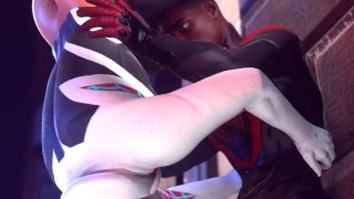 Spider-Kiss Blowjob: Miles Morales x Male Spider-Gwen part 1