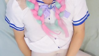 Hololive aqua masturbation and cum in pantyhouse