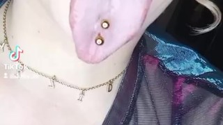 Showing off my tongue tricks with my big long tongue