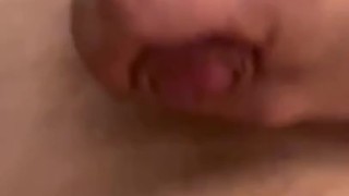 Boy fills belly button with big load