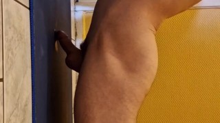 I train my aesthetic body with my cock wet on my gym mat