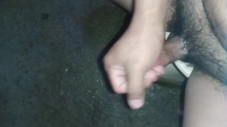 Masturbation while in lavatory in the middle of summer months