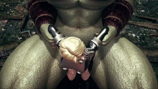 Huge monster fuck the female knight