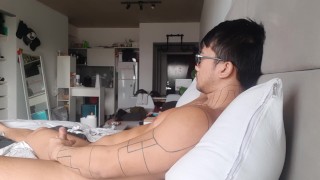 Jerking off asian