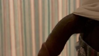 Pissing in the shower with a semi