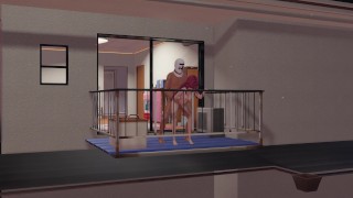 【MMD】船長とベランダでバック/ balcony dogfucking