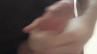 Jacking off in the men's restroom at work. Freeballing makes me horny