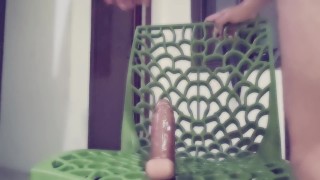 Black dildo destroying my ass