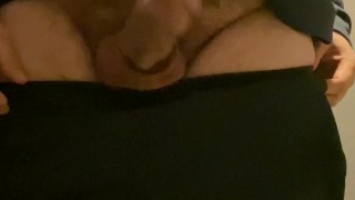 Daddy Dirty Talks and play with Balls in Bathroom Stall