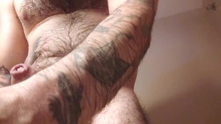 Best hairy balls on pornhub. Bearded guy with hairy body stroking hard