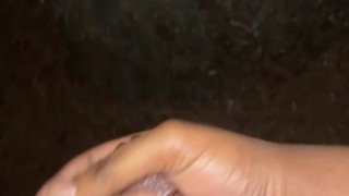 HAIRY Black Teen Jerks Off And Cums Outside