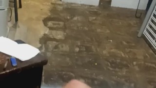 Cumming in a Dirty Storage Room at my Friend's Job.