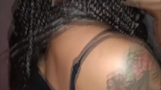 Slut gives me a sloppy blowjob while her parents are not at home