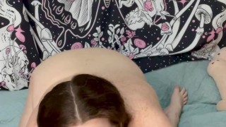 Rough facefuck for cum hungry MILF, she can’t get enough cum 🥵