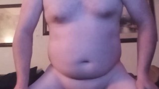 Sissy in Chastity Rides Dildo