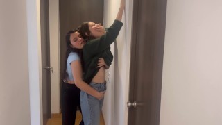 My boss and I touched each other in the office meeting, she gave me a very rich tongue