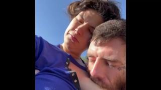 I invite my neighbor over drink hot milk out of my tit