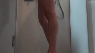 Washing Big Dick In Shower