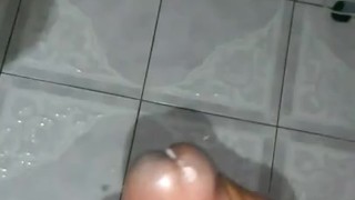 Big black cock Late night jerk off and huge cumshot