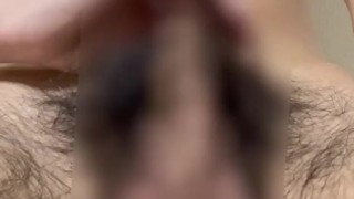 【剛毛男子】カメラに陰部見せつけながらオナニーしたら気持ち良すぎた