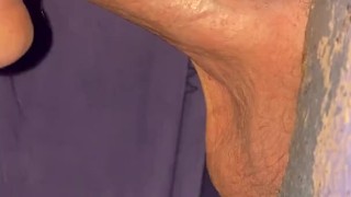 Pretty wife sucks big dick at gloryhole