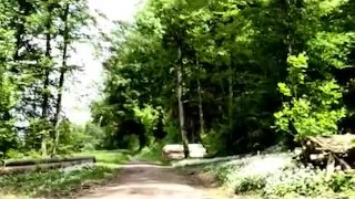 risky jerking & pissing with double cumshot on a public path 😈